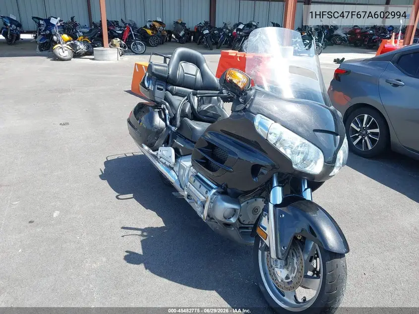 2007 Honda Gl1800 VIN: 1HFSC47F67A602994 Lot: 45482775