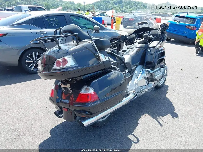 2007 Honda Gl1800 VIN: 1HFSC47F67A602994 Lot: 45482775