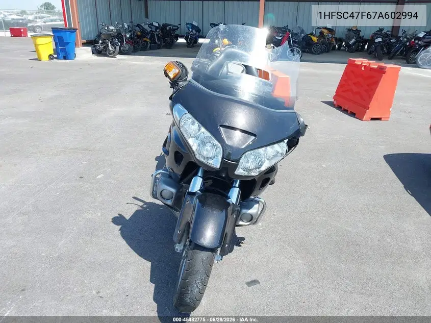 2007 Honda Gl1800 VIN: 1HFSC47F67A602994 Lot: 45482775
