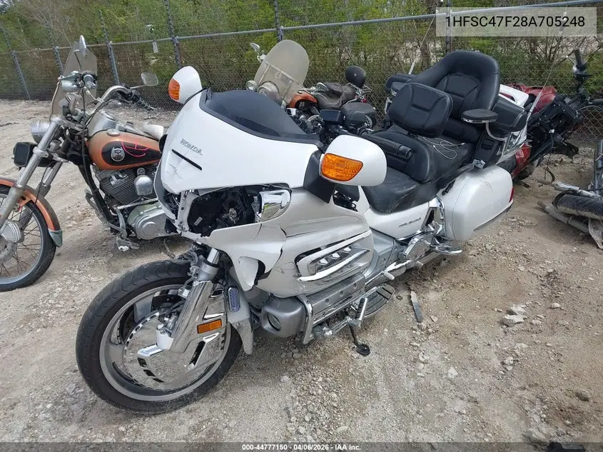 2008 Honda Gl1800 VIN: 1HFSC47F28A705248 Lot: 44777150