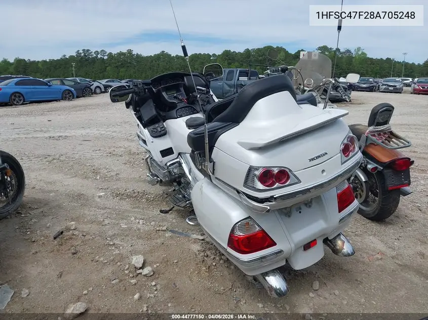 2008 Honda Gl1800 VIN: 1HFSC47F28A705248 Lot: 44777150