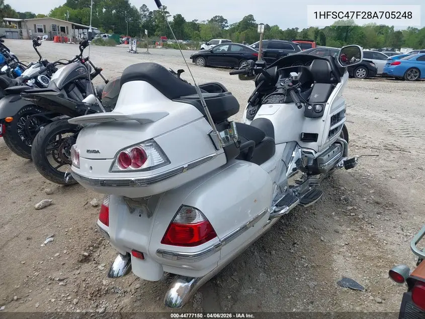 2008 Honda Gl1800 VIN: 1HFSC47F28A705248 Lot: 44777150
