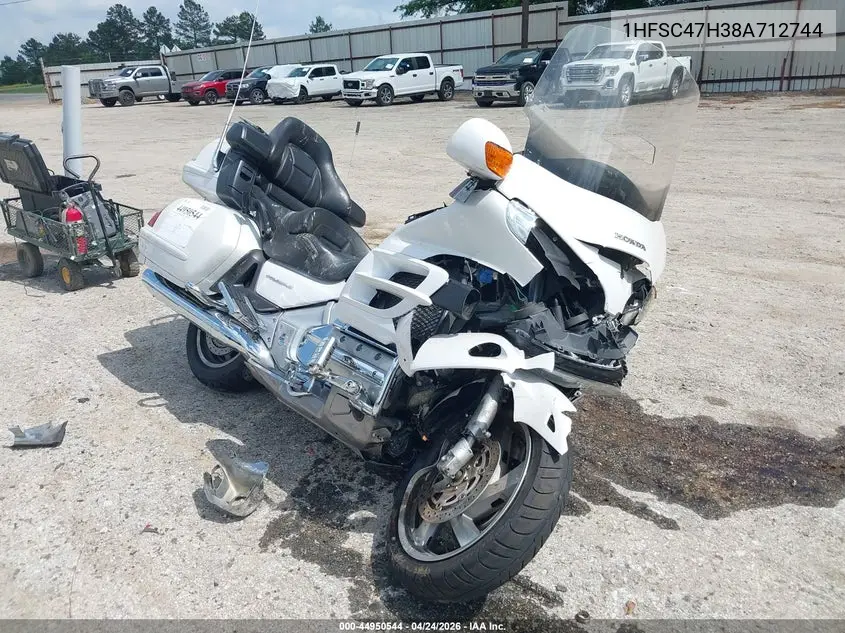 2008 Honda Gl1800 VIN: 1HFSC47H38A712744 Lot: 44950544