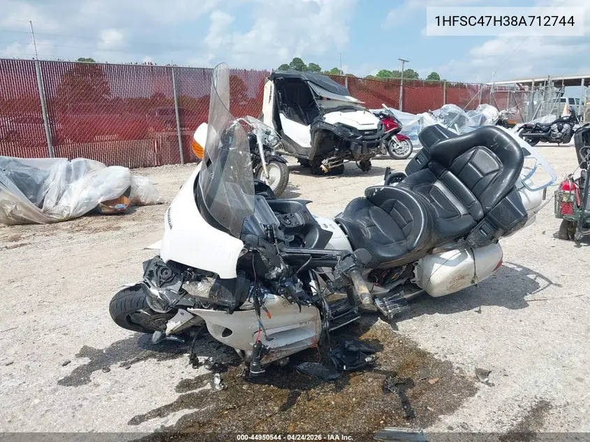2008 Honda Gl1800 VIN: 1HFSC47H38A712744 Lot: 44950544