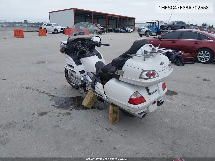 2008 Honda Gl1800 VIN: 1HFSC47F38A702553 Lot: 45180749