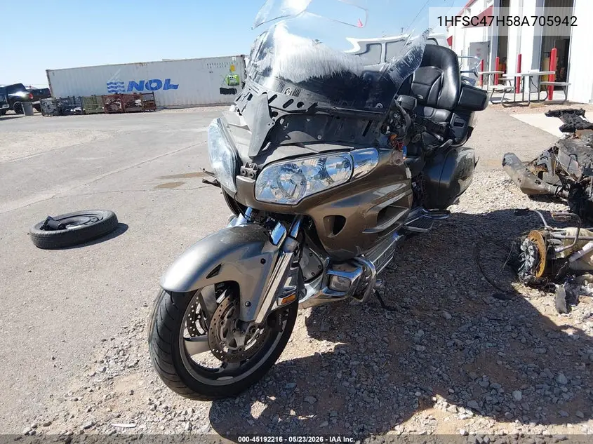 2008 Honda Gl1800 VIN: 1HFSC47H58A705942 Lot: 45192216