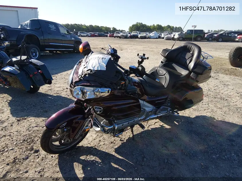 2008 Honda Gl1800 VIN: 1HFSC47L78A701282 Lot: 45257109