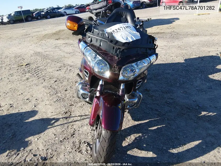 2008 Honda Gl1800 VIN: 1HFSC47L78A701282 Lot: 45257109