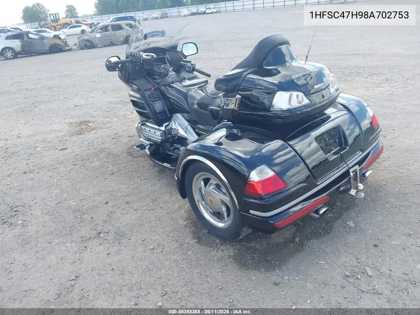 2008 Honda Gl1800 VIN: 1HFSC47H98A702753 Lot: 45358388