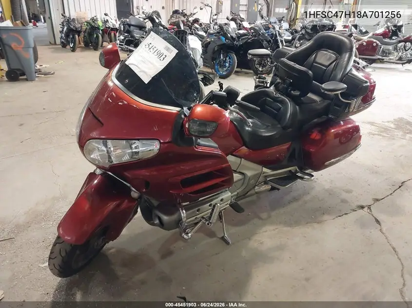 2008 Honda Gl1800 VIN: 1HFSC47H18A701256 Lot: 45451903