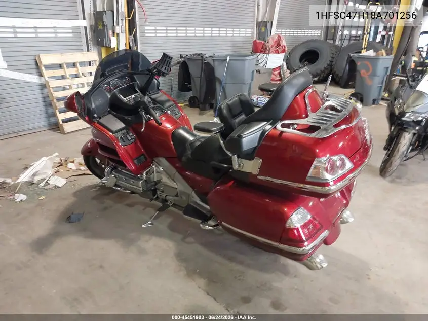 2008 Honda Gl1800 VIN: 1HFSC47H18A701256 Lot: 45451903
