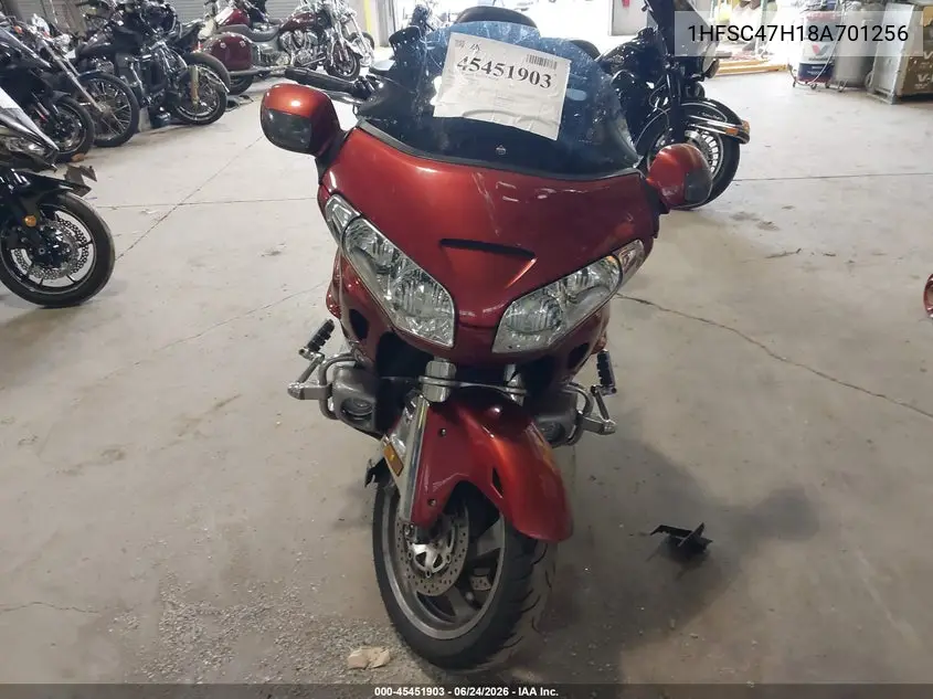2008 Honda Gl1800 VIN: 1HFSC47H18A701256 Lot: 45451903