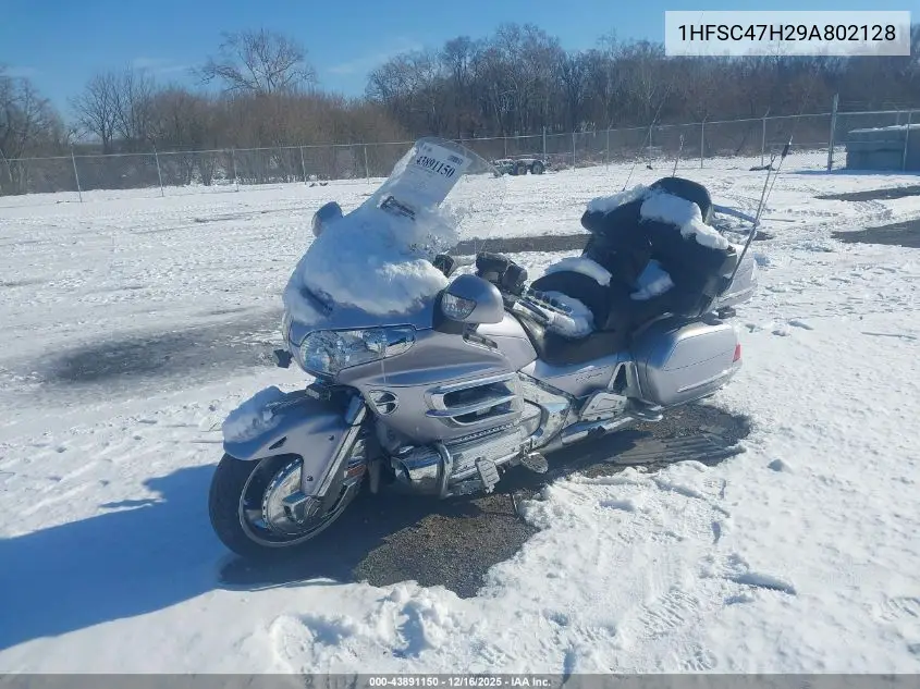 2009 Honda Gl1800 VIN: 1HFSC47H29A802128 Lot: 43891150