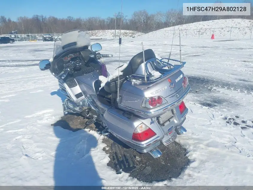2009 Honda Gl1800 VIN: 1HFSC47H29A802128 Lot: 43891150