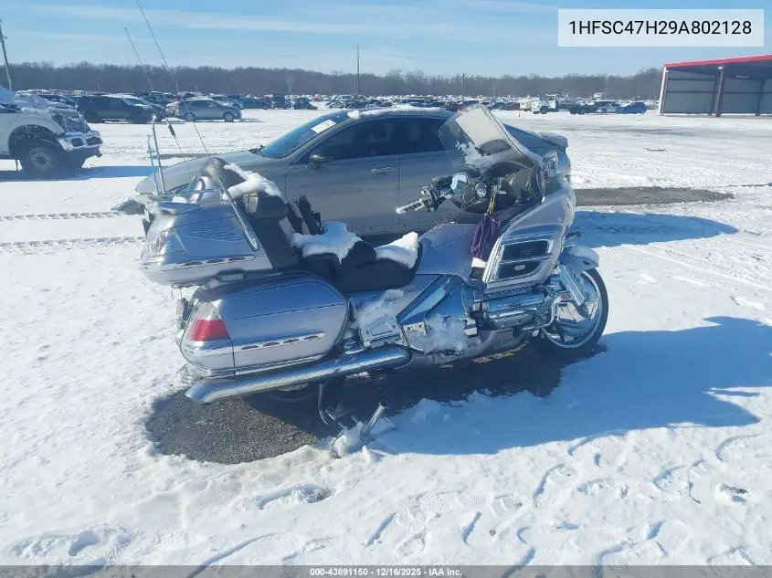 2009 Honda Gl1800 VIN: 1HFSC47H29A802128 Lot: 43891150