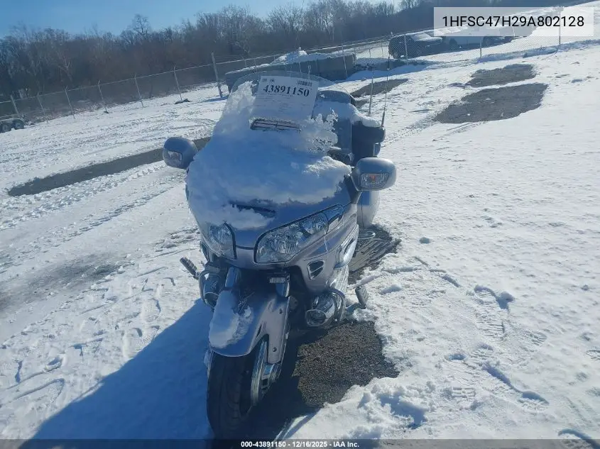 2009 Honda Gl1800 VIN: 1HFSC47H29A802128 Lot: 43891150