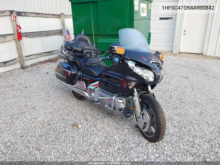2010 Honda Gl1800 VIN: 1HFSC47G5AA900842 Lot: 45467250