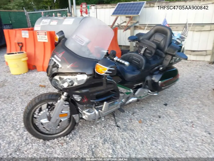 2010 Honda Gl1800 VIN: 1HFSC47G5AA900842 Lot: 45467250