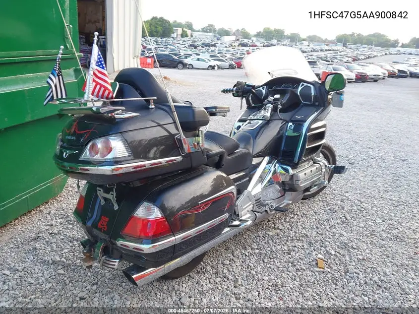 2010 Honda Gl1800 VIN: 1HFSC47G5AA900842 Lot: 45467250