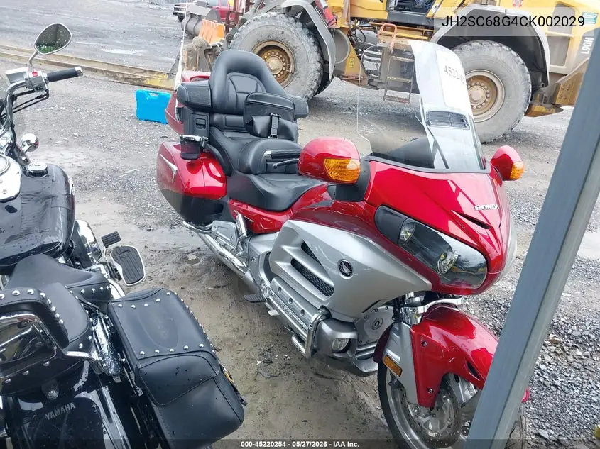 2012 Honda Gl1800 VIN: JH2SC68G4CK002029 Lot: 45220254