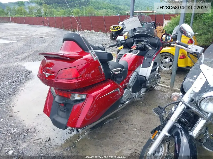 2012 Honda Gl1800 VIN: JH2SC68G4CK002029 Lot: 45220254
