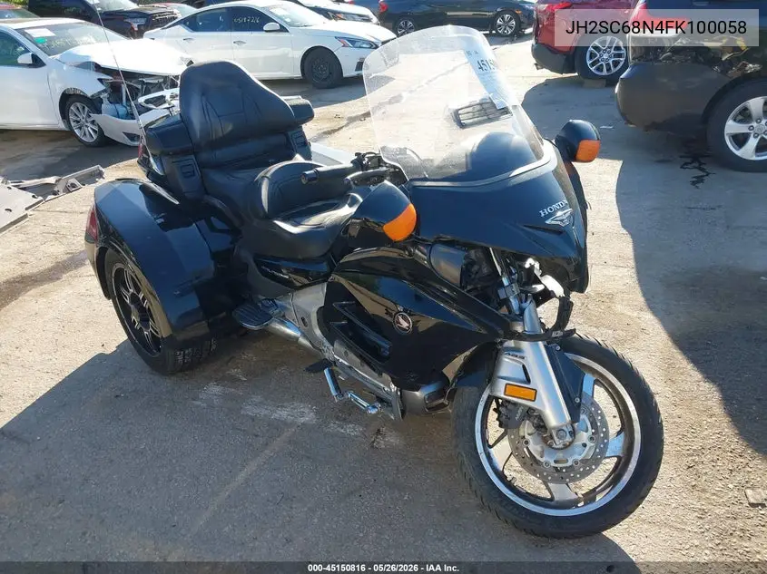 2015 Honda Gl1800 Abs VIN: JH2SC68N4FK100058 Lot: 45150816