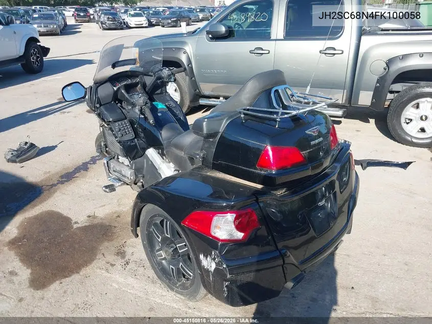 2015 Honda Gl1800 Abs VIN: JH2SC68N4FK100058 Lot: 45150816