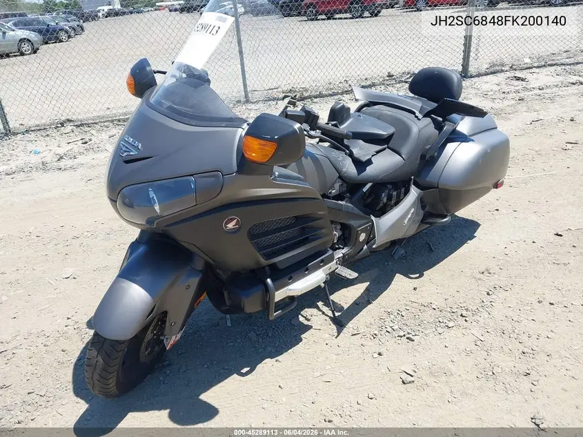 2015 Honda Gl1800 B VIN: JH2SC6848FK200140 Lot: 45289113