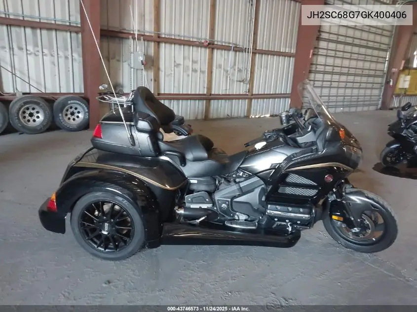 2016 Honda Gl1800 VIN: JH2SC68G7GK400406 Lot: 43746573