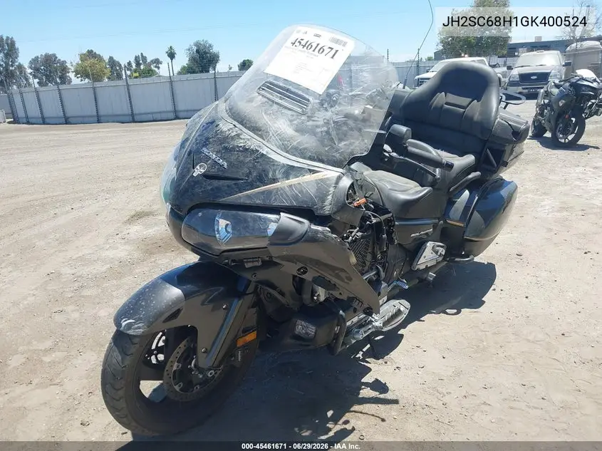 2016 Honda Gl1800 VIN: JH2SC68H1GK400524 Lot: 45461671