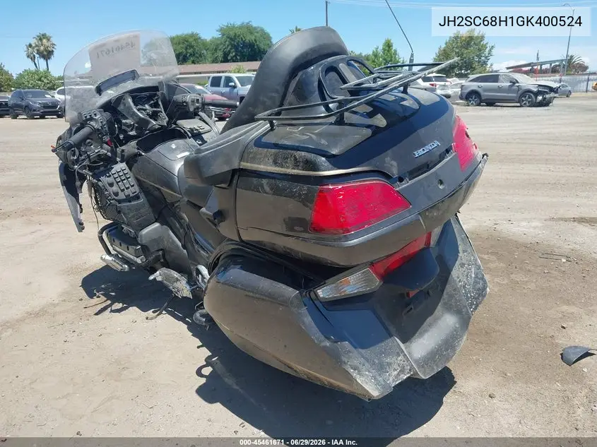 2016 Honda Gl1800 VIN: JH2SC68H1GK400524 Lot: 45461671