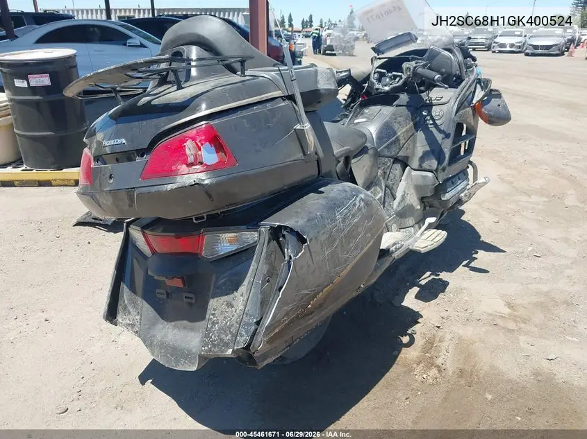2016 Honda Gl1800 VIN: JH2SC68H1GK400524 Lot: 45461671