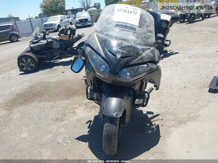 2016 Honda Gl1800 VIN: JH2SC68H1GK400524 Lot: 45461671