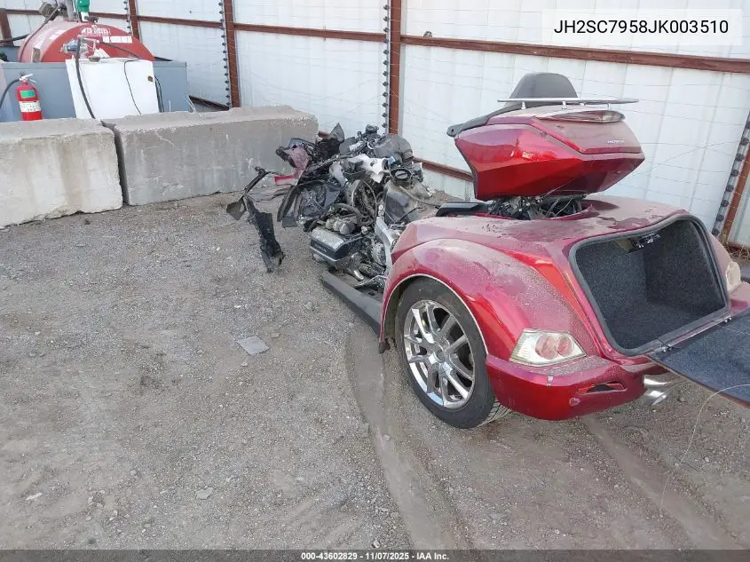 2018 Honda Gl1800 D VIN: JH2SC7958JK003510 Lot: 43602829
