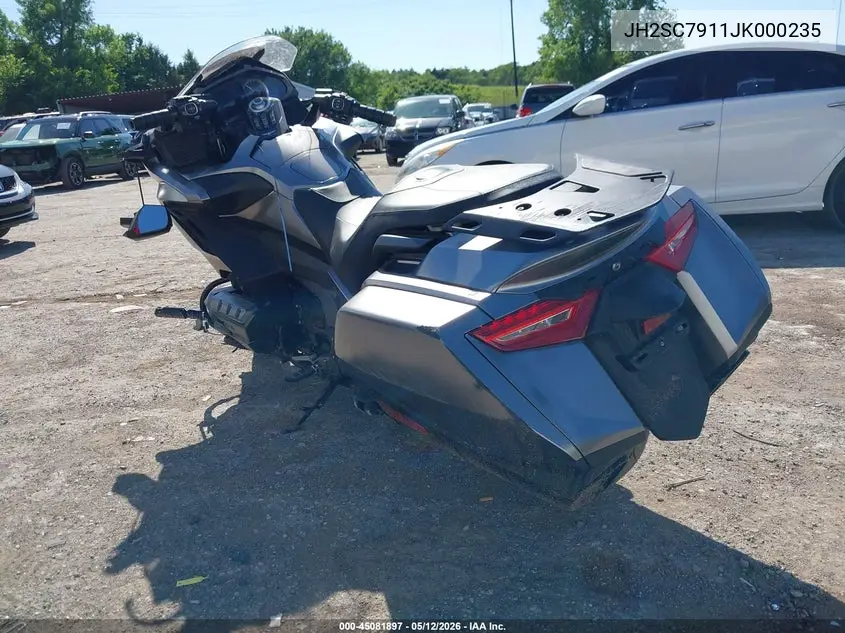 2018 Honda Gl1800 B VIN: JH2SC7911JK000235 Lot: 45081897