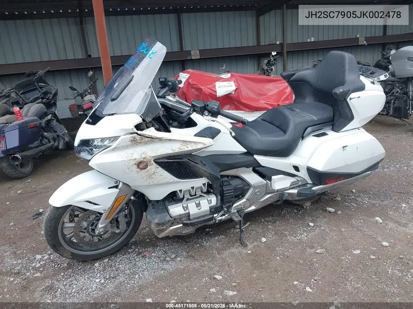 2018 Honda Gl1800 VIN: JH2SC7905JK002478 Lot: 45171508