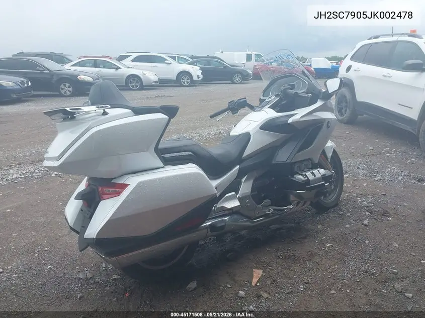 2018 Honda Gl1800 VIN: JH2SC7905JK002478 Lot: 45171508