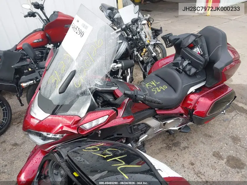 2018 Honda Gl1800 D VIN: JH2SC7972JK000233 Lot: 45465290