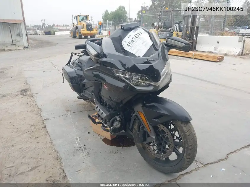 2019 Honda Gl1800 B VIN: JH2SC7946KK100245 Lot: 45474311