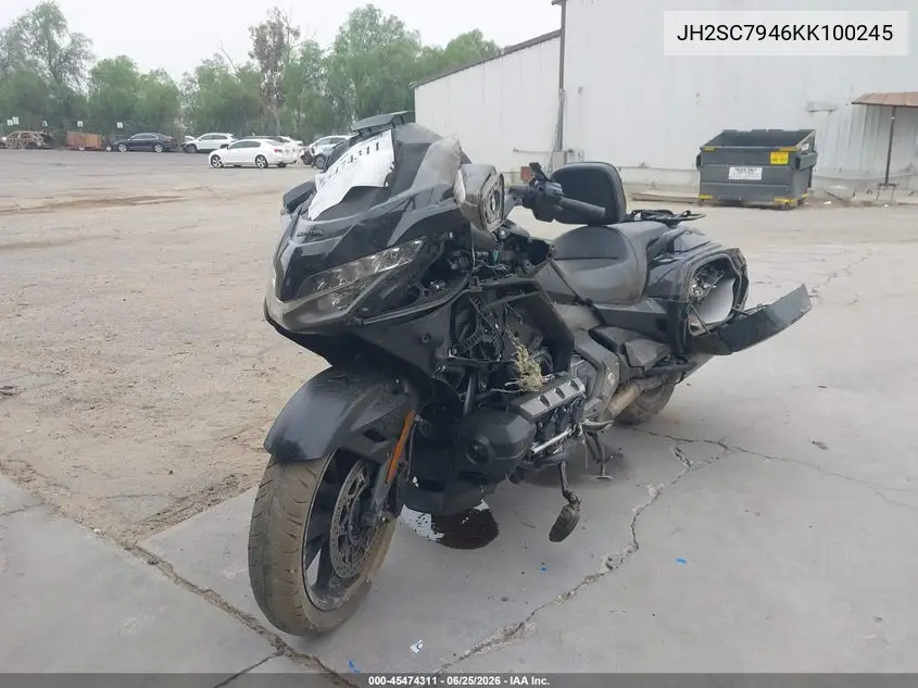 2019 Honda Gl1800 B VIN: JH2SC7946KK100245 Lot: 45474311