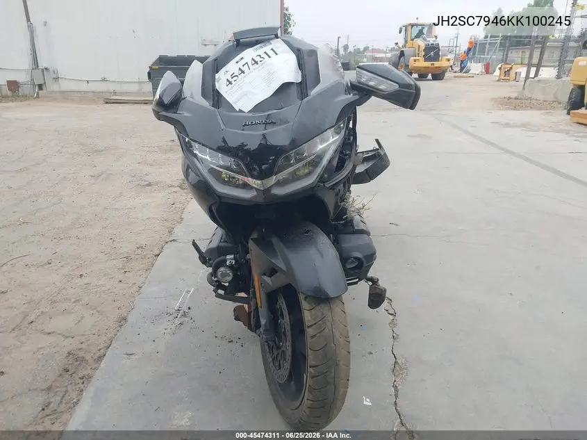 2019 Honda Gl1800 B VIN: JH2SC7946KK100245 Lot: 45474311