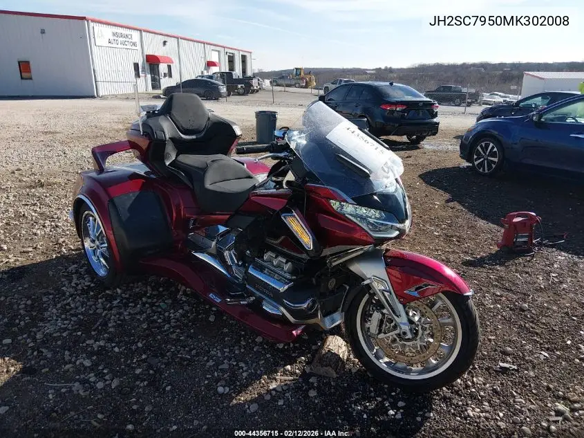 2021 Honda Gl1800 D VIN: JH2SC7950MK302008 Lot: 44356715
