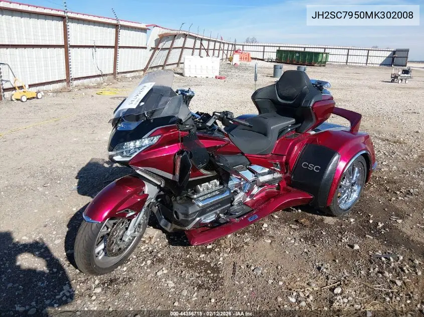 2021 Honda Gl1800 D VIN: JH2SC7950MK302008 Lot: 44356715