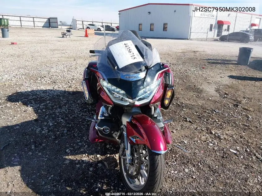 2021 Honda Gl1800 D VIN: JH2SC7950MK302008 Lot: 44356715
