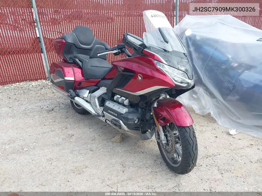 2021 Honda Gl1800 VIN: JH2SC7909MK300326 Lot: 44835455