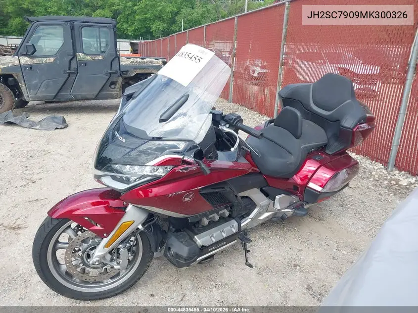 2021 Honda Gl1800 VIN: JH2SC7909MK300326 Lot: 44835455
