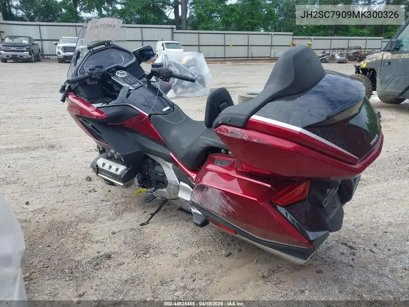 2021 Honda Gl1800 VIN: JH2SC7909MK300326 Lot: 44835455