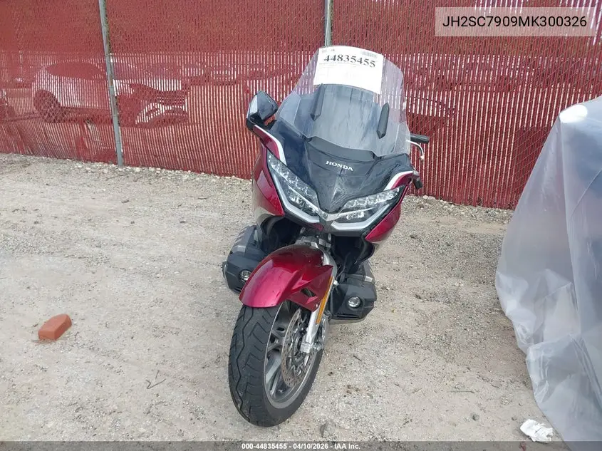 2021 Honda Gl1800 VIN: JH2SC7909MK300326 Lot: 44835455