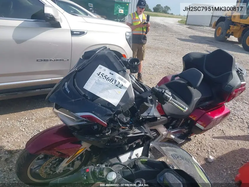 2021 Honda Gl1800 D VIN: JH2SC7951MK300817 Lot: 45560322