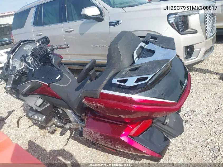 2021 Honda Gl1800 D VIN: JH2SC7951MK300817 Lot: 45560322